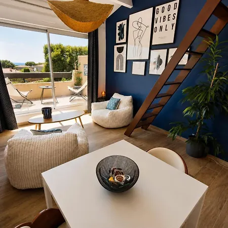 Bleu D'azur Vue Accès Privé Parking Appartamento Bandol
